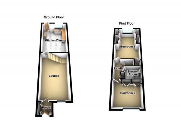 Floor Plan Image for 2 Bedroom Terraced House for Sale in Mason Way, Waltham Abbey