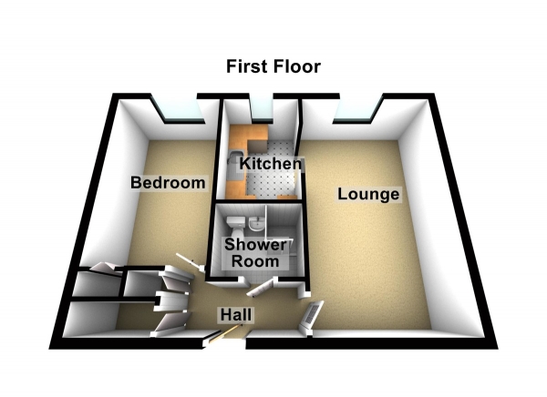 Floor Plan Image for 1 Bedroom Apartment for Sale in Cobbinsbank, Waltham Abbey