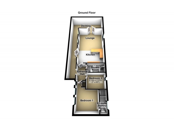 Floor Plan Image for 2 Bedroom Mobile Home for Sale in Essex Road, Hoddesdon