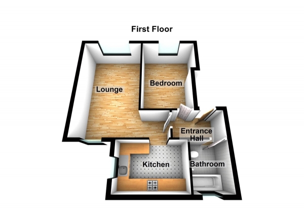 Floor Plan Image for 1 Bedroom Apartment for Sale in Howard Close, Waltham Abbey