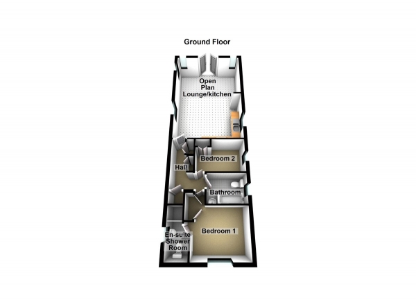 Floor Plan Image for 2 Bedroom Park Home for Sale in Dobbs Weir Caravan Site, Essex Road