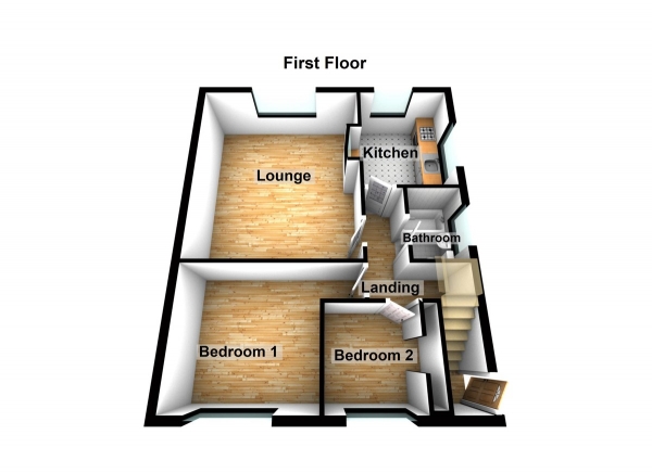 Floor Plan Image for 2 Bedroom Maisonette to Rent in Fairways, Waltham Abbey