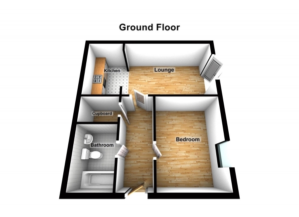 Floor Plan Image for 1 Bedroom Apartment for Sale in Cambridge Court, Cambridge Road