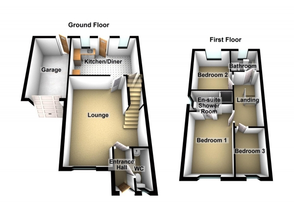 Floor Plan Image for 3 Bedroom Detached House for Sale in Norwood Road, Cheshunt