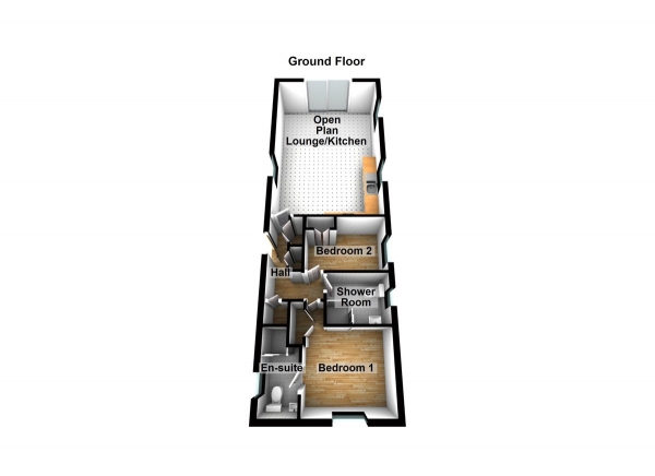 Floor Plan Image for 2 Bedroom Mobile Home for Sale in Essex Road, Hoddesdon