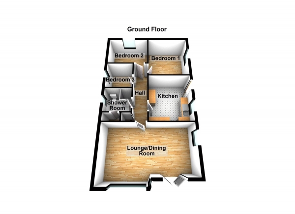 Floor Plan Image for 3 Bedroom Mobile Home for Sale in Lippitts Hill, Loughton