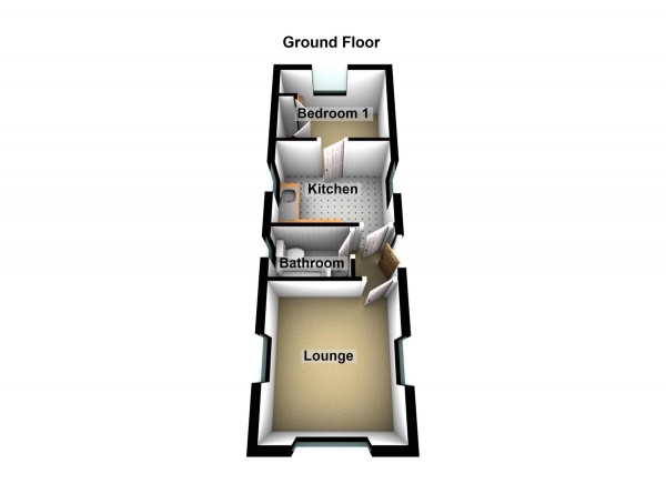 Floor Plan Image for 1 Bedroom Mobile Home for Sale in Fowley Mead Park , Longcroft Drive