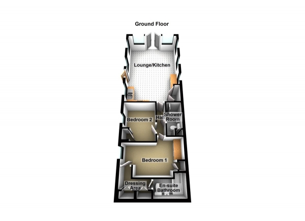 Floor Plan Image for 2 Bedroom Mobile Home for Sale in Essex Road, Hoddesdon