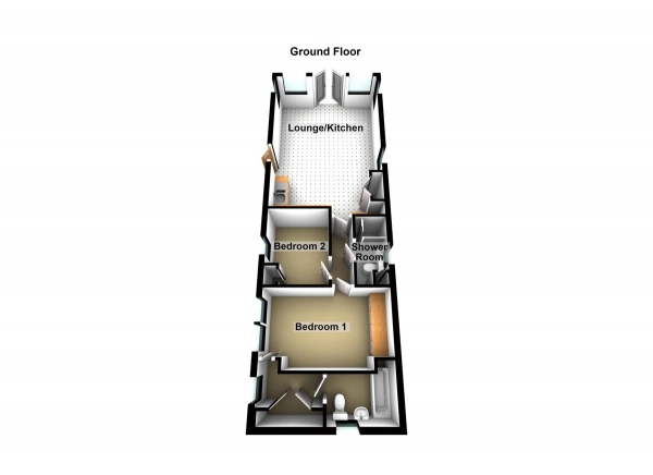 Floor Plan Image for 2 Bedroom Mobile Home for Sale in Essex Road, Hoddesdon