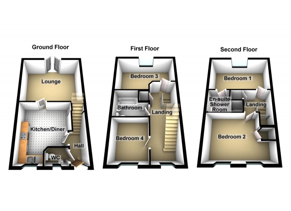 Floor Plan Image for 4 Bedroom Semi-Detached House for Sale in Highbridge Street, Waltham Abbey