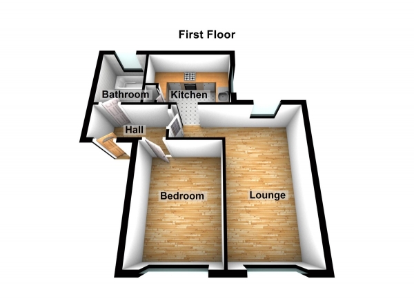 Floor Plan Image for 1 Bedroom Apartment for Sale in Howard Close, Waltham Abbey