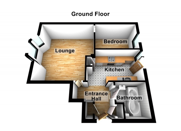 Floor Plan Image for 1 Bedroom Apartment for Sale in Buxton Road, Waltham Abbey