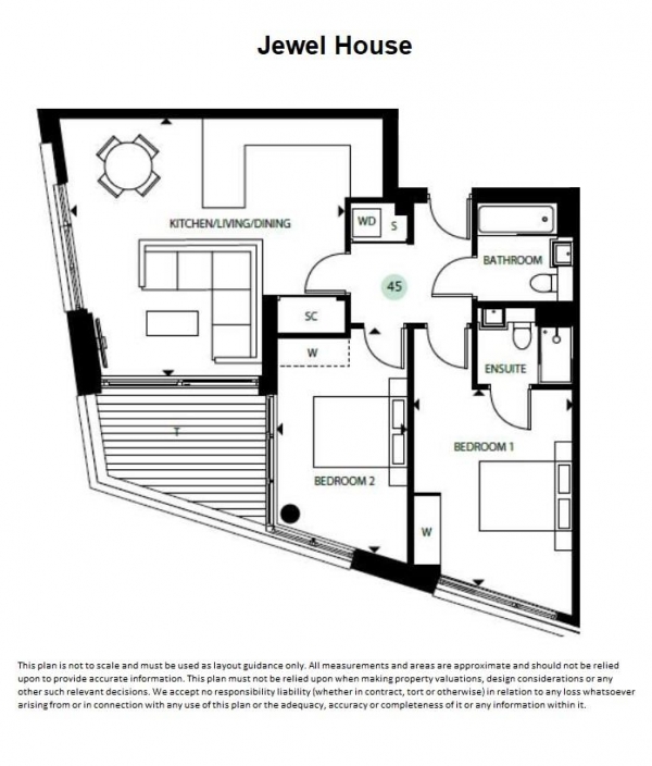 Floor Plan Image for 2 Bedroom Apartment for Sale in Sterling Way, London