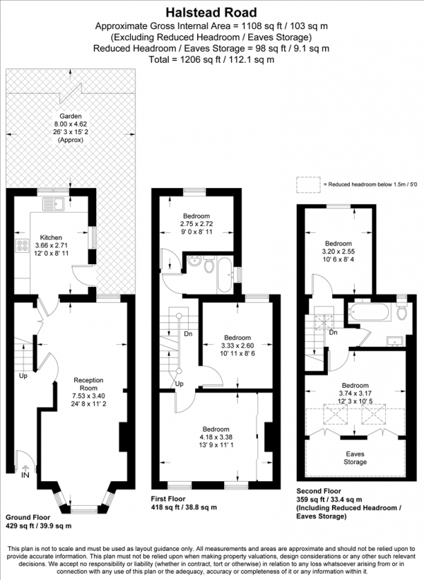 Floor Plan Image for 5 Bedroom Terraced House for Sale in Halstead Road, Wanstead