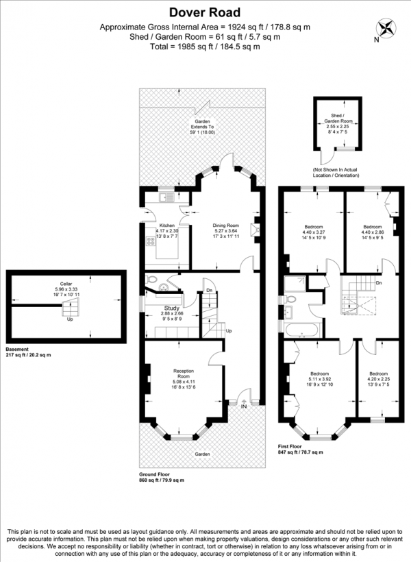 Floor Plan Image for 4 Bedroom Semi-Detached House for Sale in Dover Road, Aldersbrook