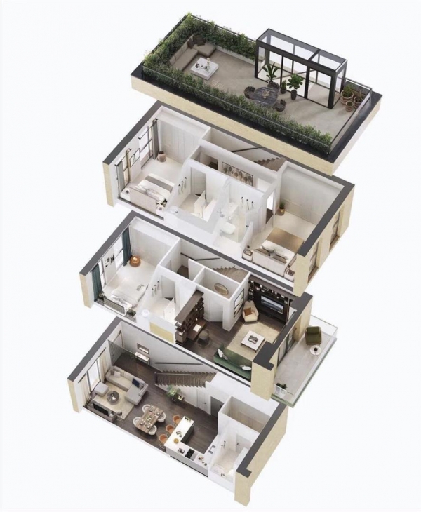 Floor Plan Image for 3 Bedroom Terraced House for Sale in Springpark Drive, London