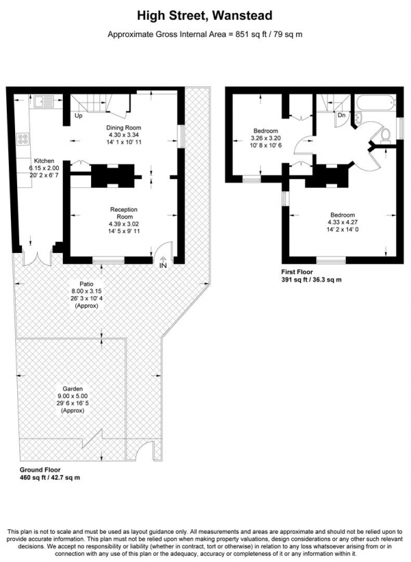 Floor Plan Image for 2 Bedroom Cottage for Sale in High Street , Wanstead