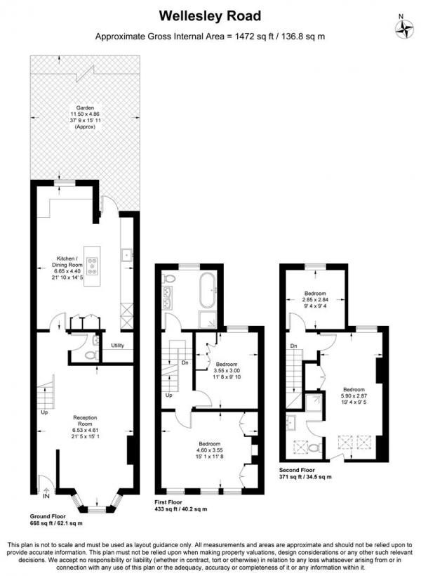 Floor Plan Image for 4 Bedroom Property for Sale in Wellesley Road, Wanstead