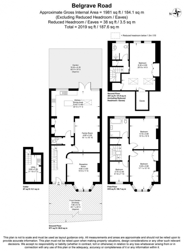 Floor Plan Image for 4 Bedroom Terraced House for Sale in Belgrave Road, Wanstead