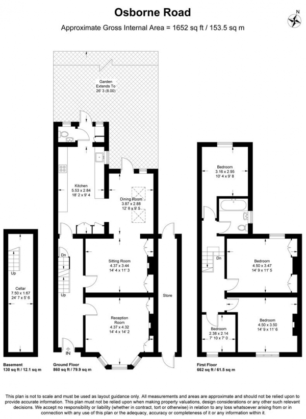 Floor Plan Image for 4 Bedroom Property for Sale in Osborne Road, Forest Gate