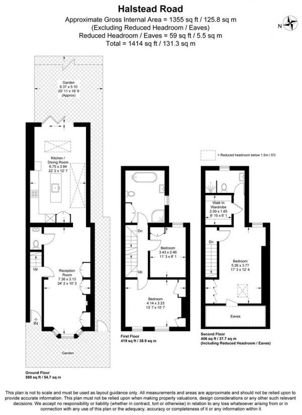 Floor Plan Image for 3 Bedroom Semi-Detached House for Sale in Halstead Road, Wanstead