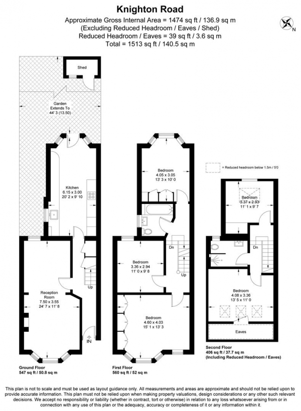 Floor Plan Image for 5 Bedroom Terraced House for Sale in Knighton Road, Forest Gate