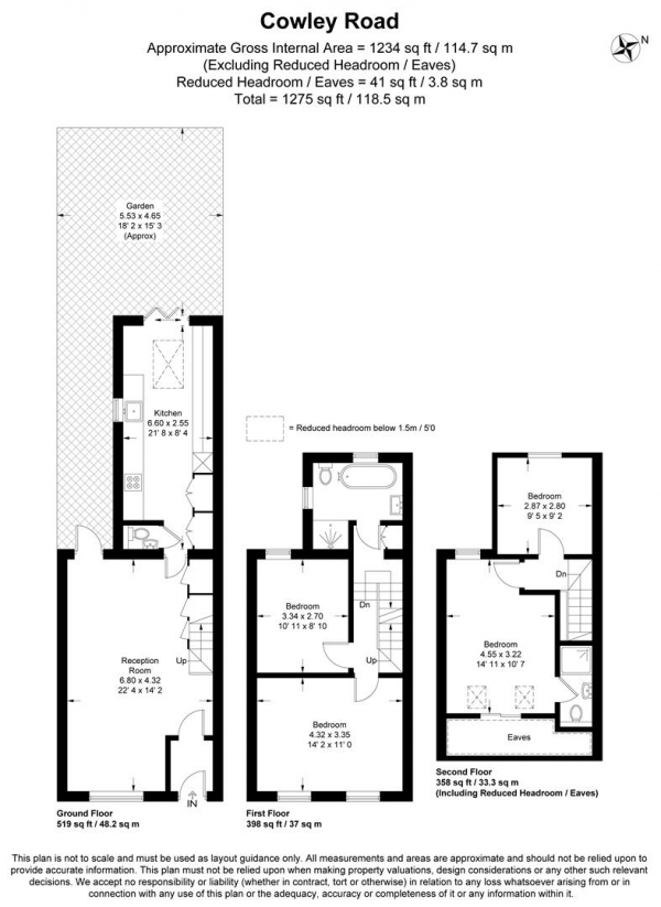 Floor Plan Image for 4 Bedroom Terraced House for Sale in Cowley Road, Wanstead