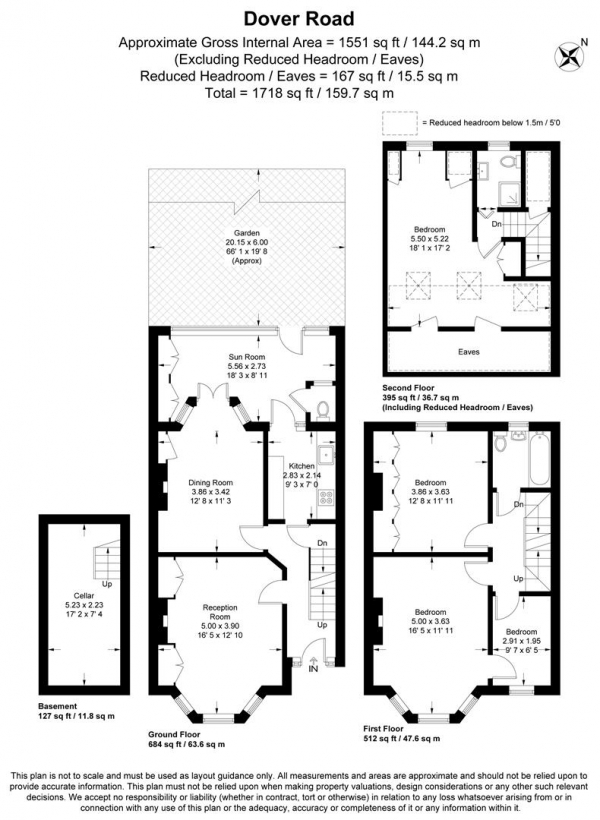 Floor Plan Image for 4 Bedroom Terraced House for Sale in Dover Road, Aldersbrook