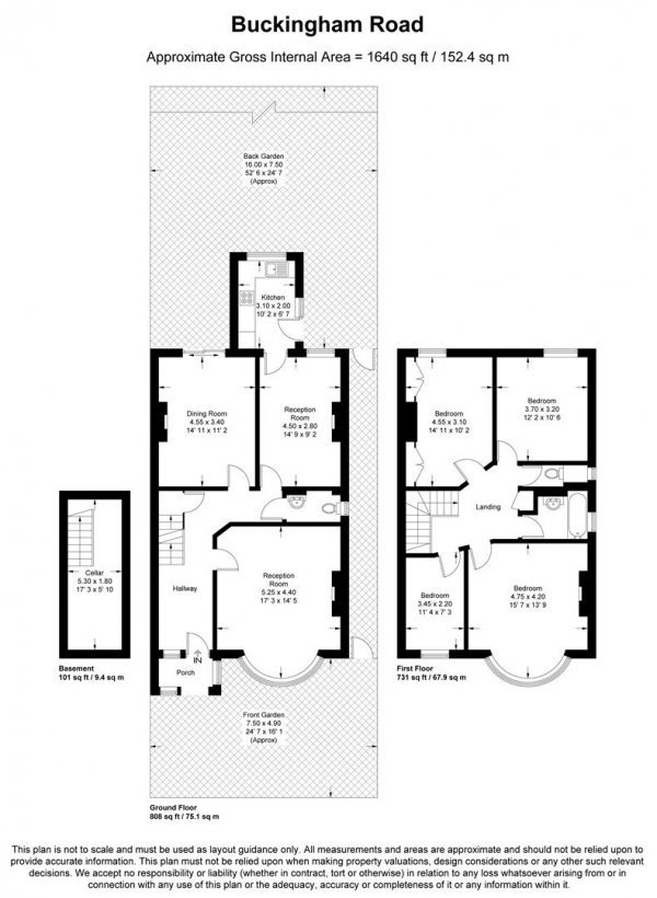 Floor Plan Image for 4 Bedroom Semi-Detached House for Sale in Buckingham Road, Wanstead