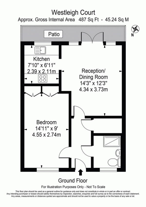 Floor Plan Image for 1 Bedroom Terraced Bungalow for Sale in Nightingale Lane, Wanstead