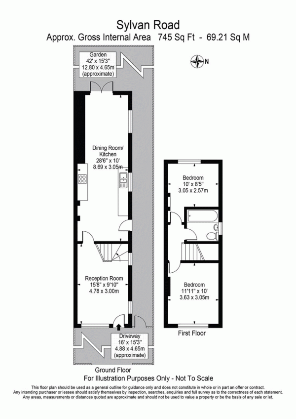 Floor Plan Image for 2 Bedroom Semi-Detached House for Sale in Sylvan Road, Wanstead