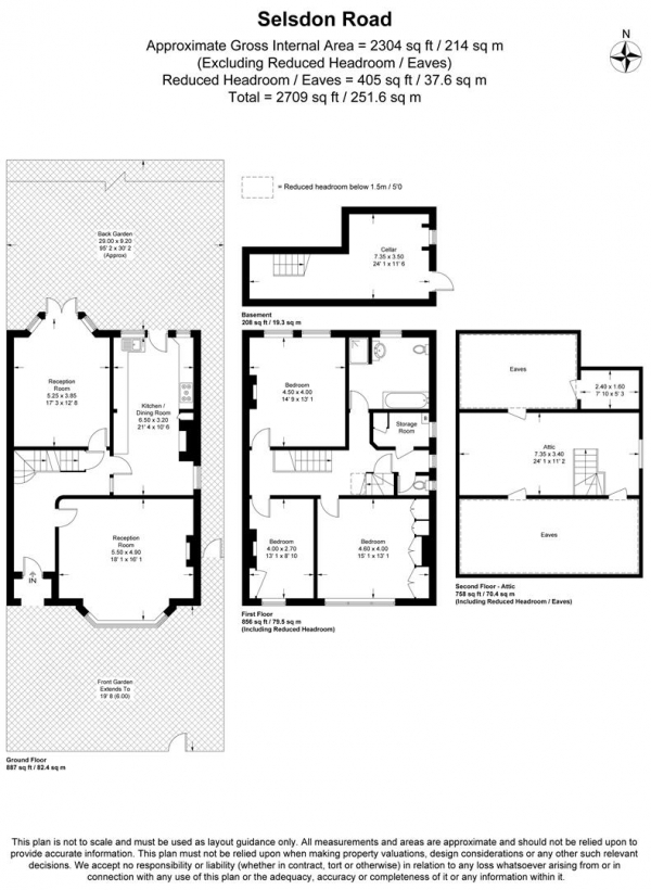 Floor Plan Image for 3 Bedroom Semi-Detached House for Sale in Selsdon Road, Wanstead