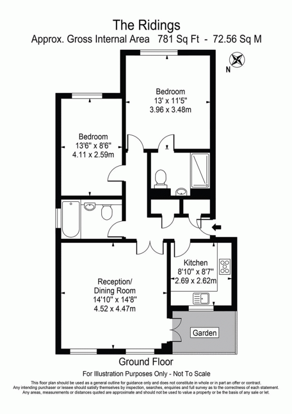 Floor Plan Image for 2 Bedroom Apartment for Sale in Malcolm Way, Wanstead