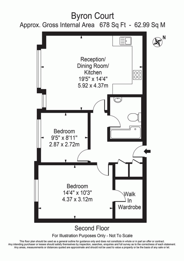 Floor Plan Image for 2 Bedroom Apartment for Sale in Makepeace Road, Wanstead