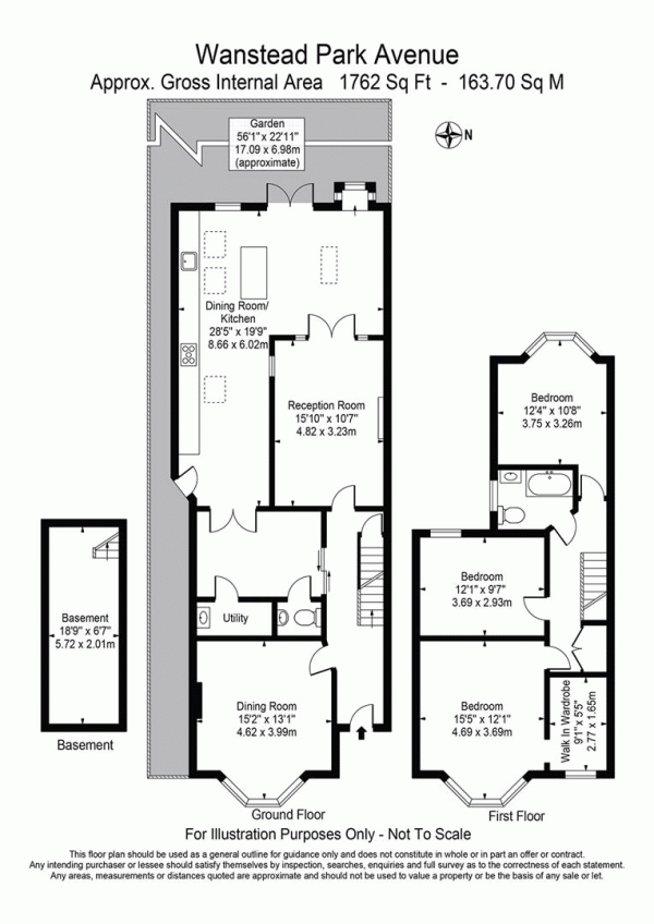 Floor Plan Image for 3 Bedroom Property for Sale in Wanstead Park Avenue, Aldersbrook