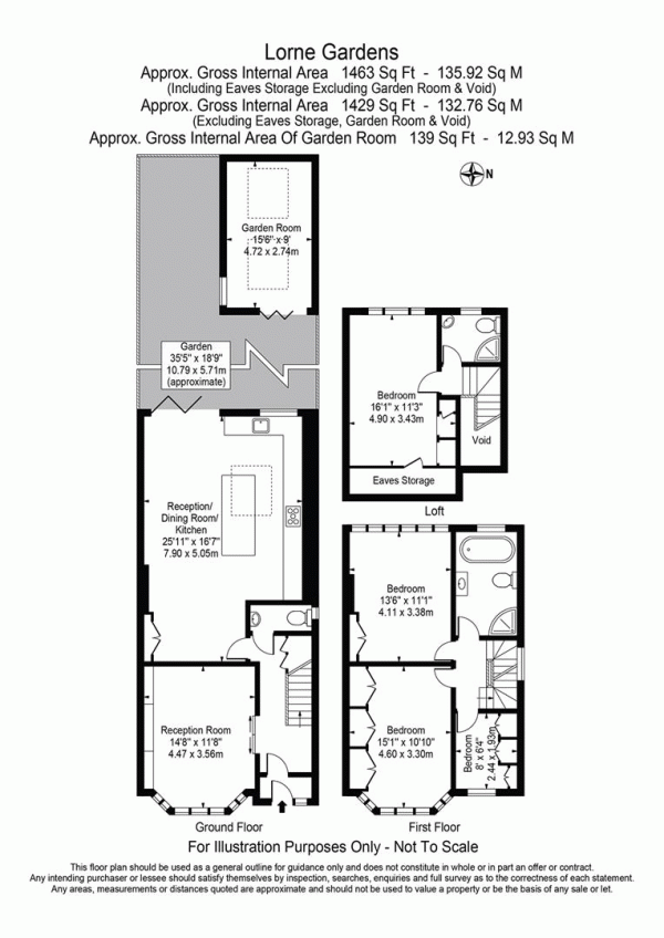 Floor Plan for 4 Bedroom Semi-Detached House for Sale in Lorne Gardens, Wanstead, E11, 2BZ - Offers in Excess of &pound975,000