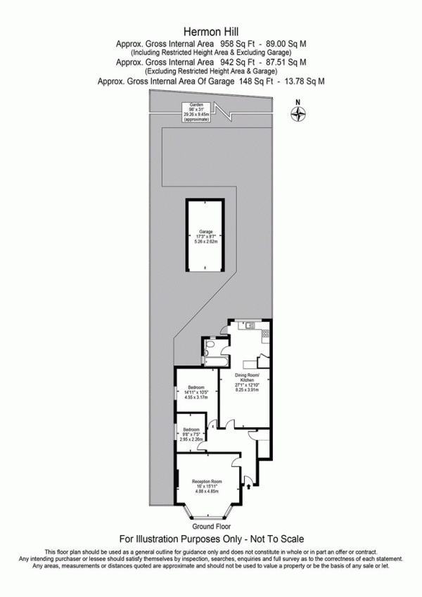 Floor Plan Image for 2 Bedroom Flat for Sale in Hermon Hill, South Woodford