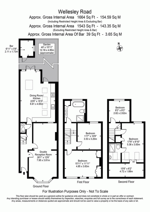 Floor Plan Image for 4 Bedroom Terraced House for Sale in Wellesley Road, Wanstead