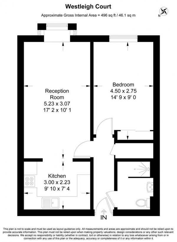 Floor Plan Image for 1 Bedroom Apartment for Sale in Nightingale Lane, Wanstead