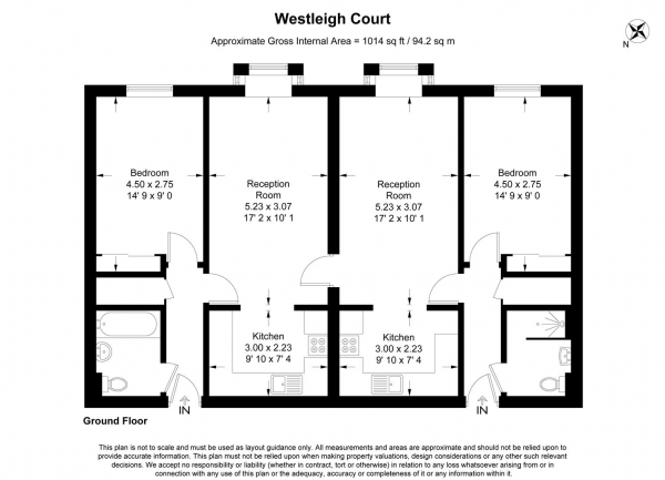 Floor Plan Image for 2 Bedroom Apartment for Sale in Nightingale Lane, Wanstead