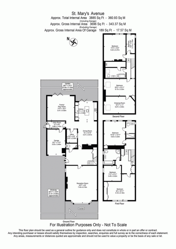 Floor Plan Image for 6 Bedroom Semi-Detached House for Sale in St. Mary's Avenue, Wanstead