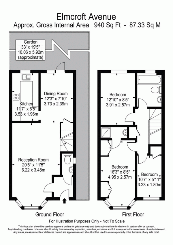 Floor Plan Image for 3 Bedroom Semi-Detached House for Sale in Elmcroft Avenue, Wanstead