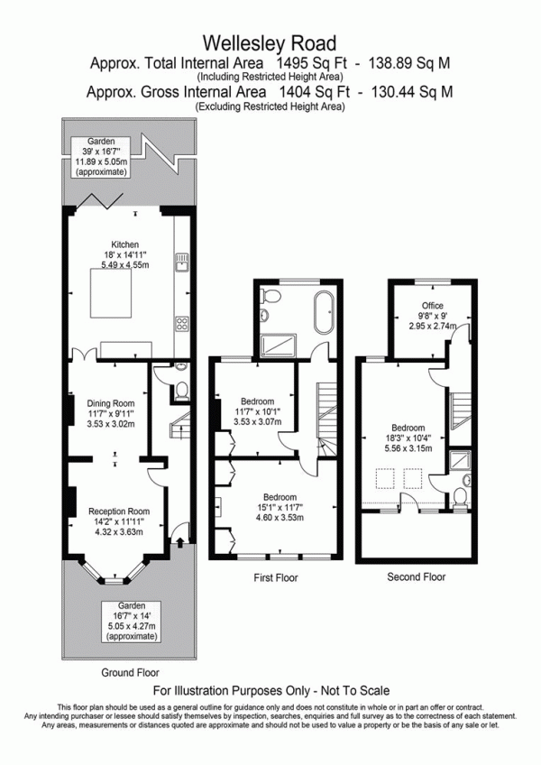 Floor Plan Image for 4 Bedroom Terraced House for Sale in Wellesley Road, Wanstead