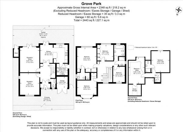 Floor Plan Image for 5 Bedroom Detached House to Rent in Grove Park, Wanstead