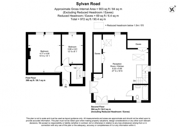 Floor Plan Image for 2 Bedroom Flat to Rent in Sylvan Road, Wanstead