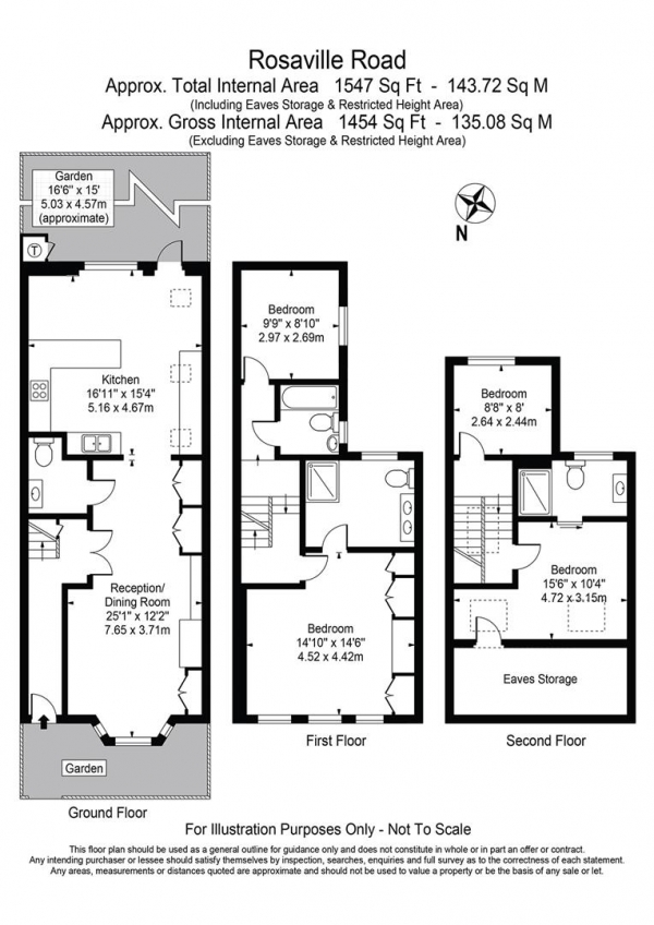 Floor Plan Image for 4 Bedroom Property to Rent in Rosaville Road, Fulham