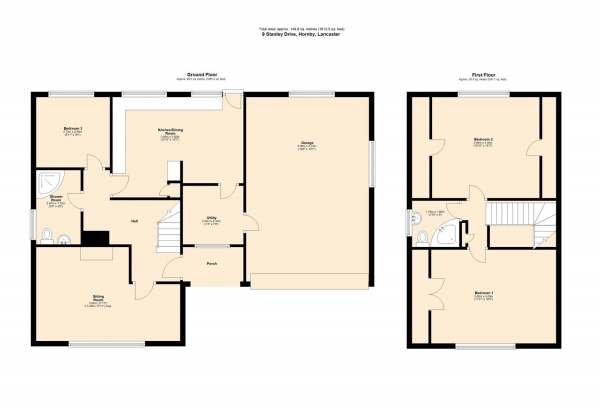 Floor Plan Image for 3 Bedroom Detached Bungalow for Sale in 9 Stanley Drive, Hornby