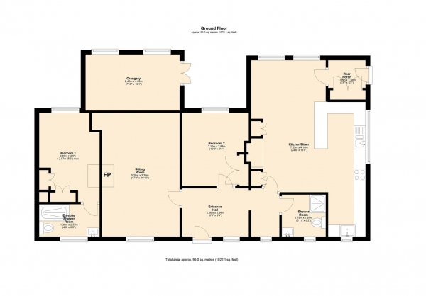 Floor Plan Image for 2 Bedroom Semi-Detached Bungalow for Sale in Beckfoot, Robin Lane, Bentham