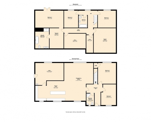 Floor Plan Image for 5 Bedroom Detached House for Sale in Fellcroft ,16 Main Street, Ingleton