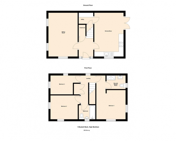 Floor Plan Image for 3 Bedroom Detached House for Sale in 1 Bluebell Bank, High Bentham